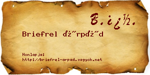 Briefrel Árpád névjegykártya
